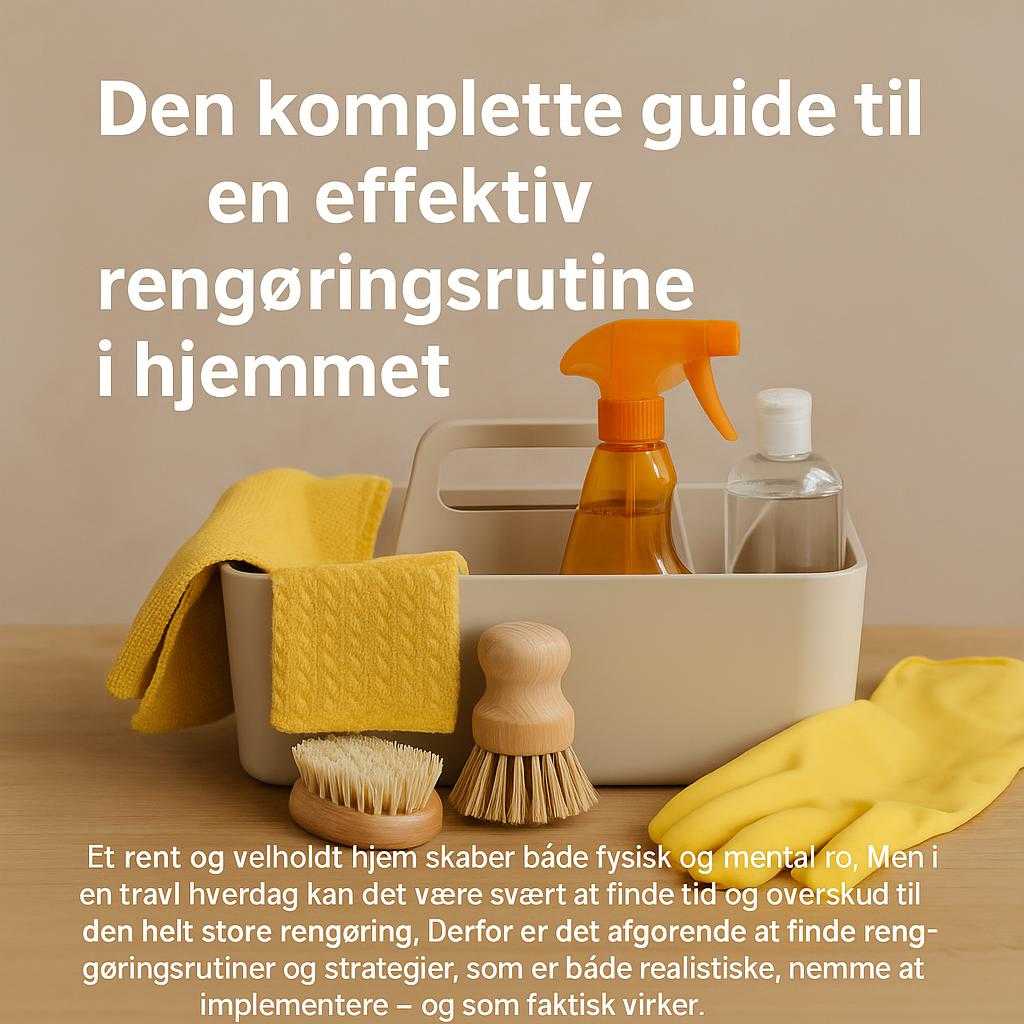 Den komplette guide til en effektiv rengøringsrutine i hjemmet