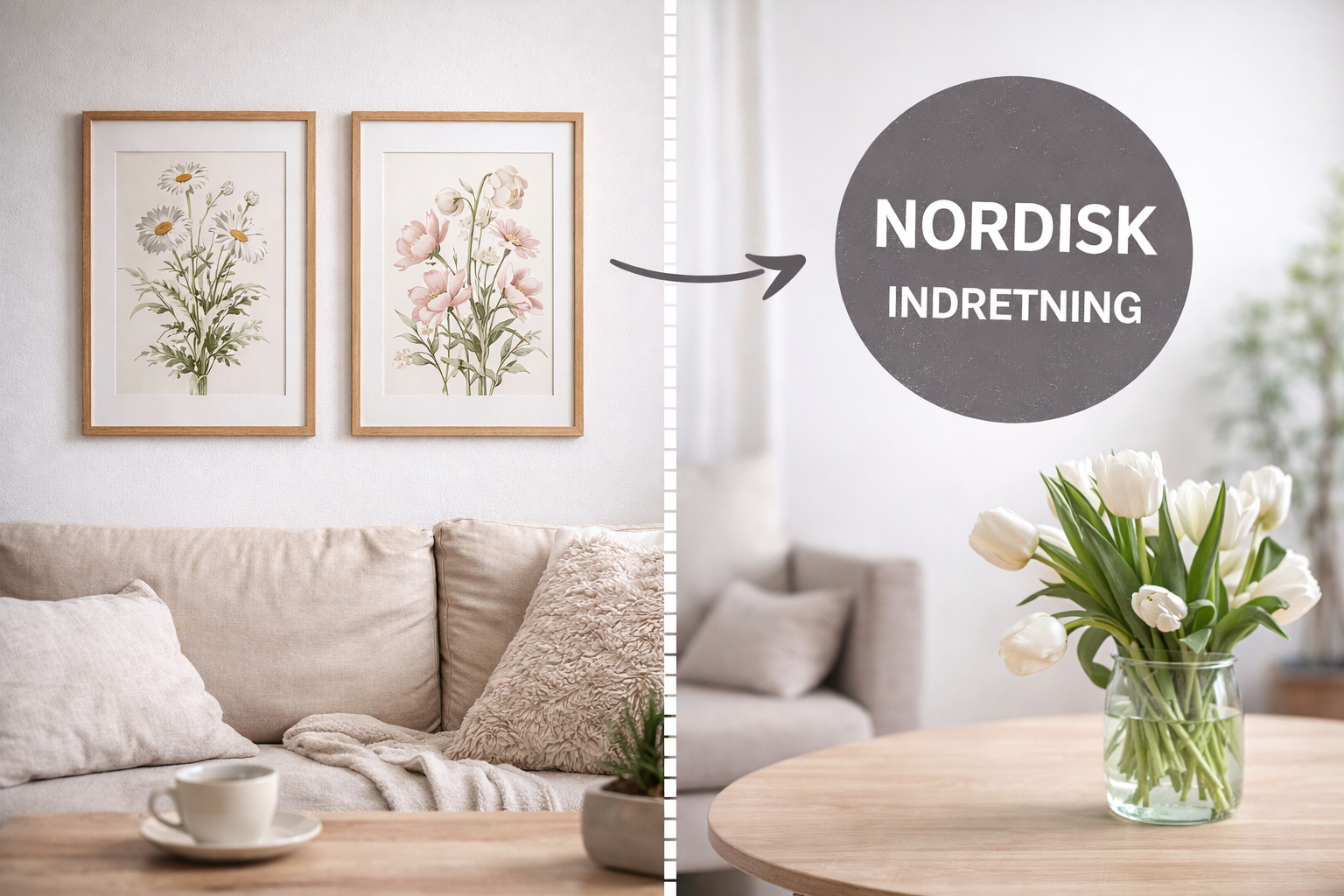 Blomsterplakater der passer til nordisk indretning: sådan vælger du rigtigt