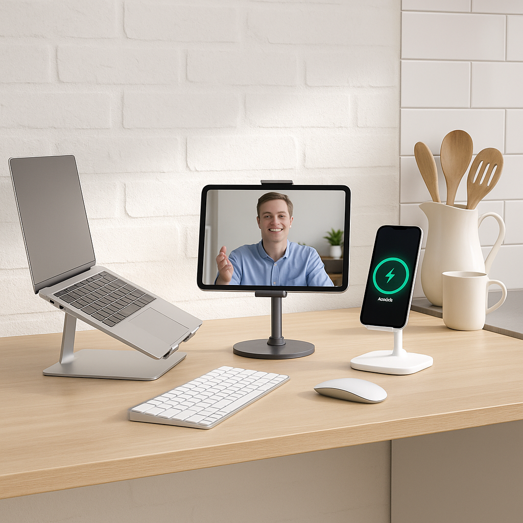 Mobilstand og skrivebordssetup: gør telefonen brugbar i hverdagen